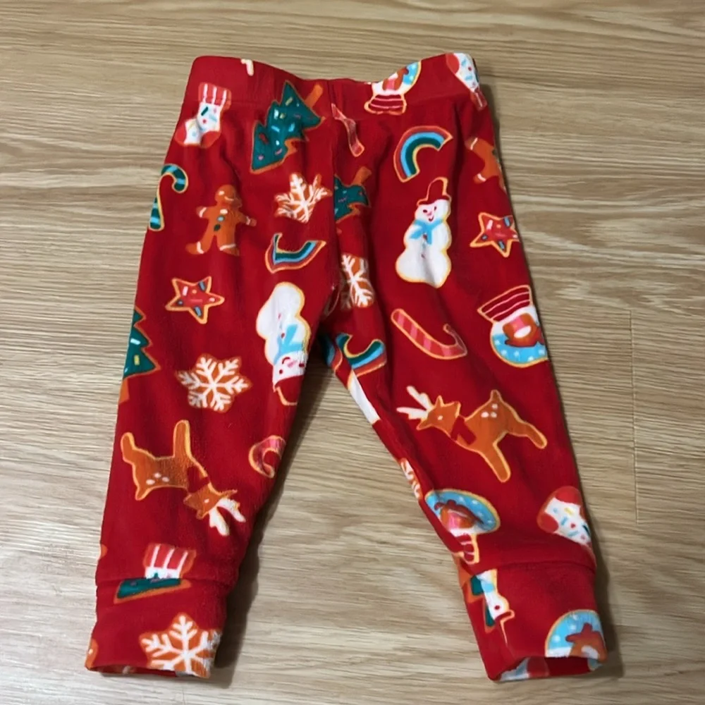 Cat‎ & Jack Two Piece Red Fleece Holiday Pajama Set 12M